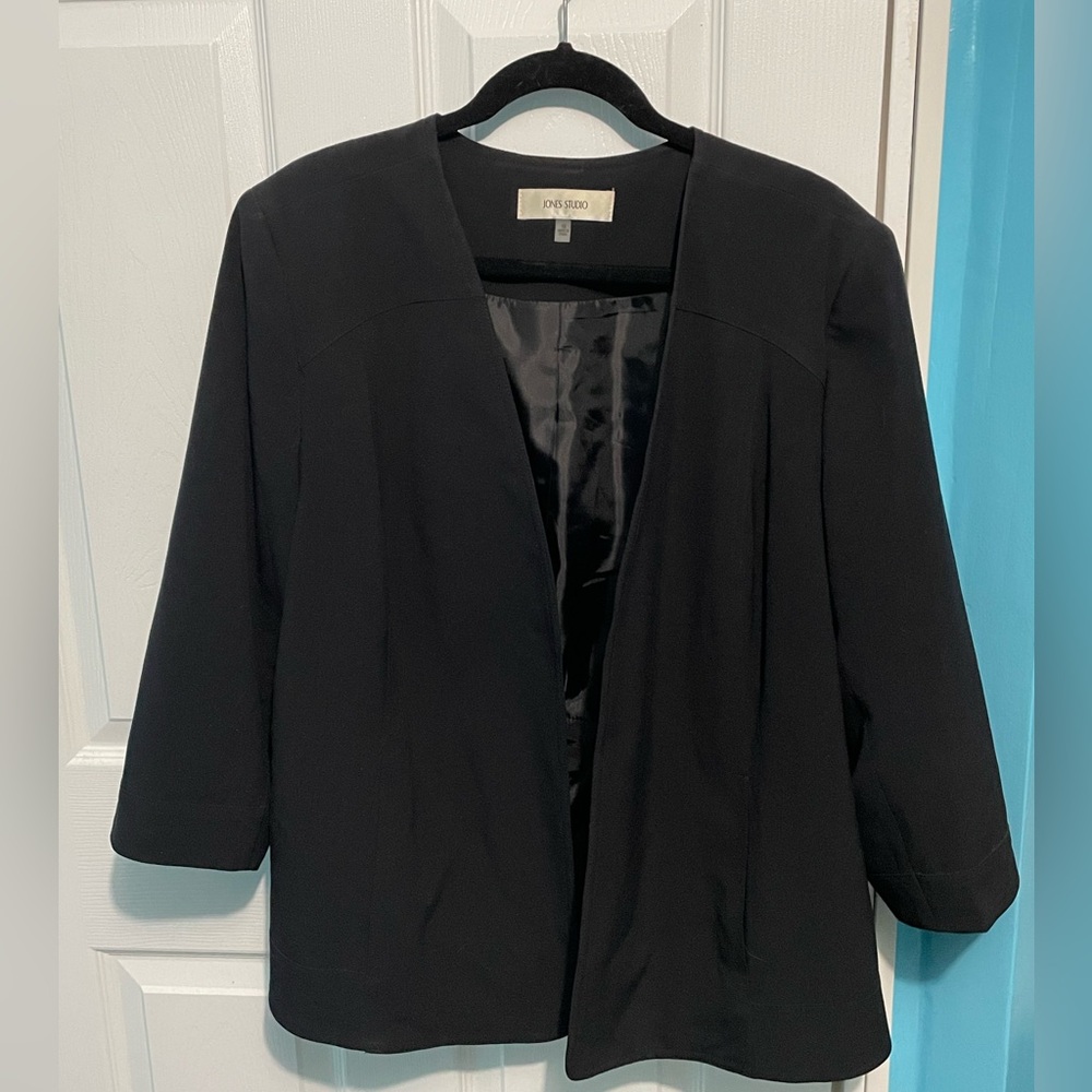 Women’s Jones Studio Blazer, Size 1X, Black